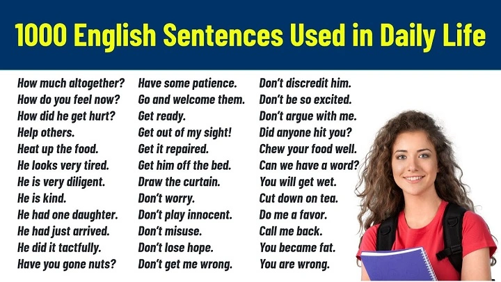1000 English Sentences Used in Daily Life – हिंदी अनुवाद के साथ दैनिक जीवन की जरूरी अंग्रेज़ी 1000 english sentences used in daily life